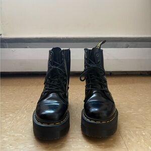 Dr. Martens Black Leather Combat Boots